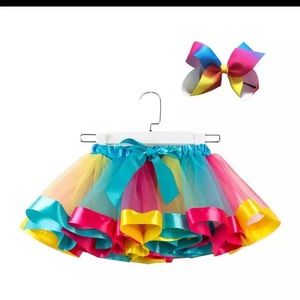TuTu Crazy Rainbow With Matching Bow